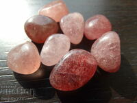 161.95 ct natural rose quartz strawberry lot 8 pcs.