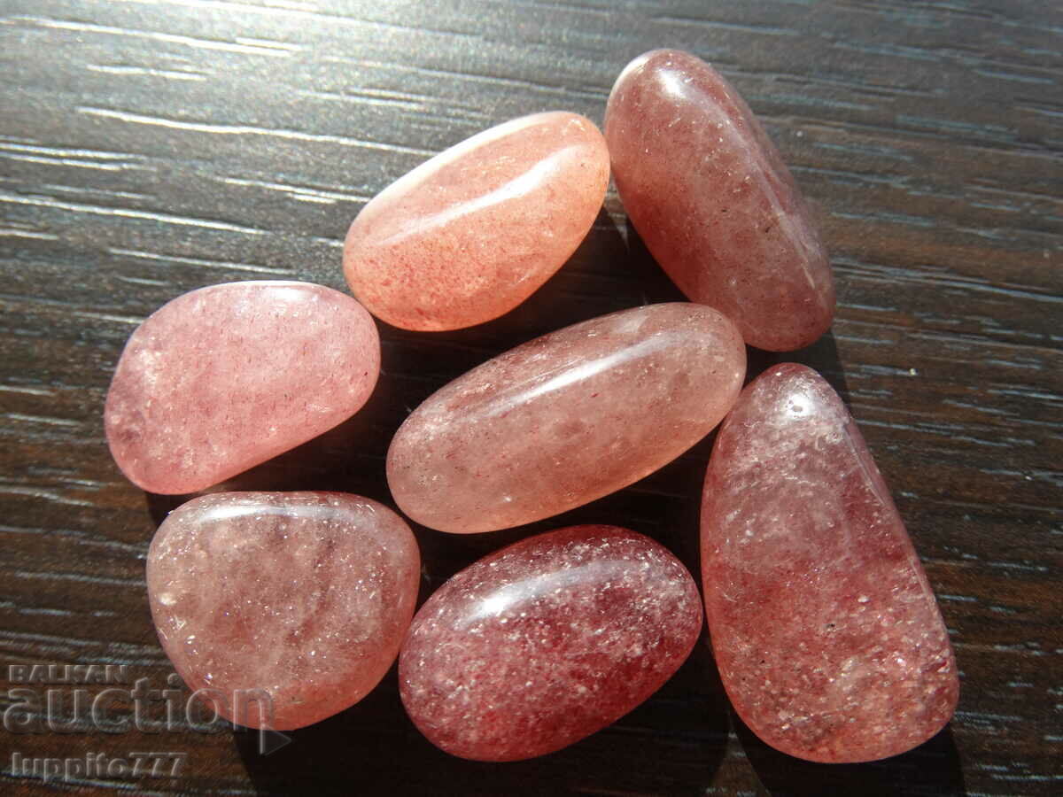 163,15 ct φυσικός ροζ χαλαζίας φράουλα παρτίδα 7 τεμ. με τιμή 49.99 BGN | € 25.56 163,15 ct φυσικός ροζ χαλαζίας φράουλα παρτίδα 7 τεμ. με τιμή 49.99 BGN | € 25.56