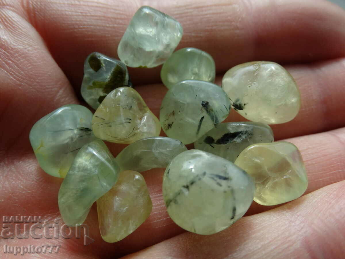 122.40 ct natural pfrenite lot 13 pcs. - 6 122.40 ct natural pfrenite lot 13 pcs. - 6