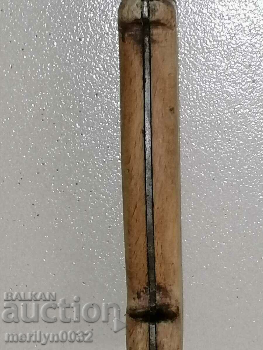 Old kitchen butcher knife Rosewood dagger blade - 5