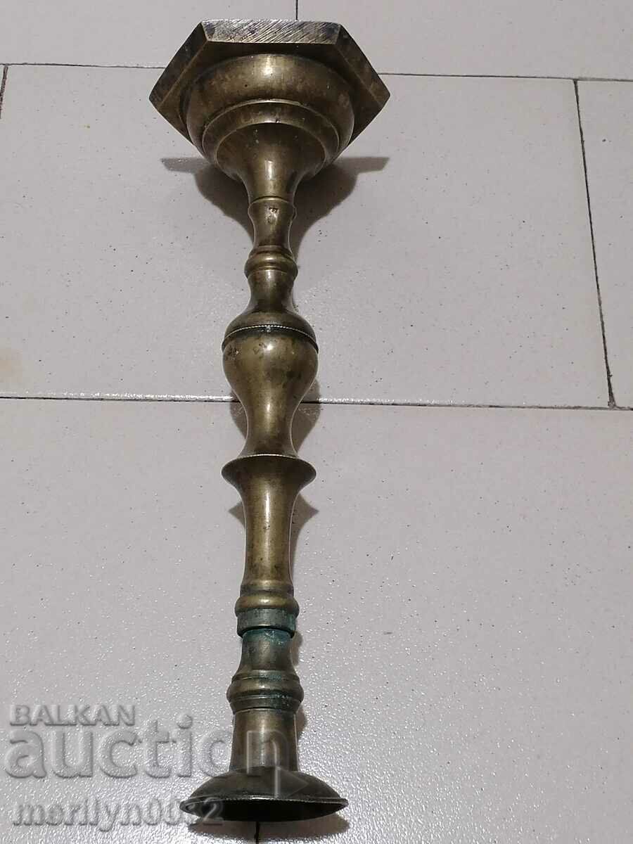 Old bronze Ottoman candlestick, lamp, candelabra candle with price 88.00 BGN | € 44.99