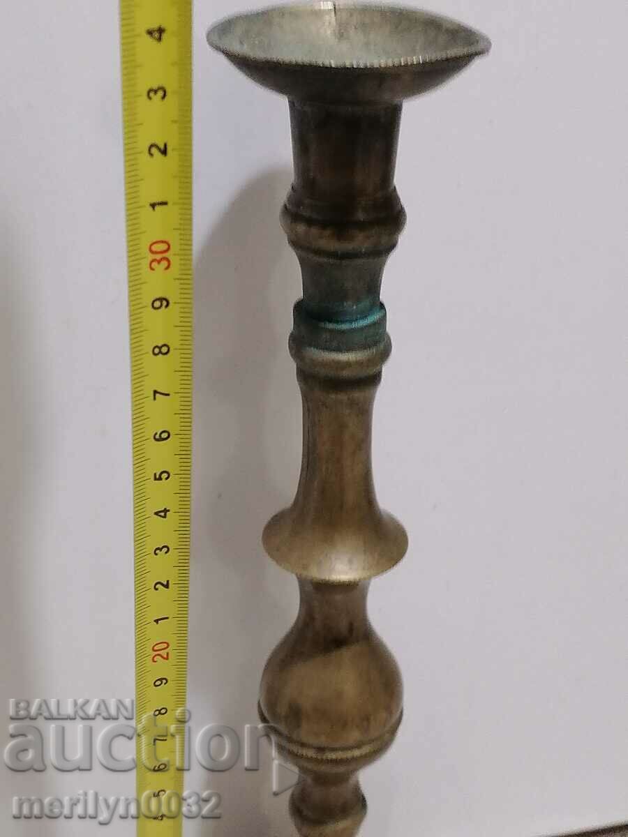 Delivery of Old bronze Ottoman candlestick, lamp, candelabra candle
