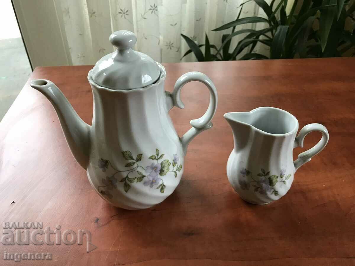 PORCELAIN KETTLE POT POT SET BULGARIA with price 29.00 BGN | € 14.83