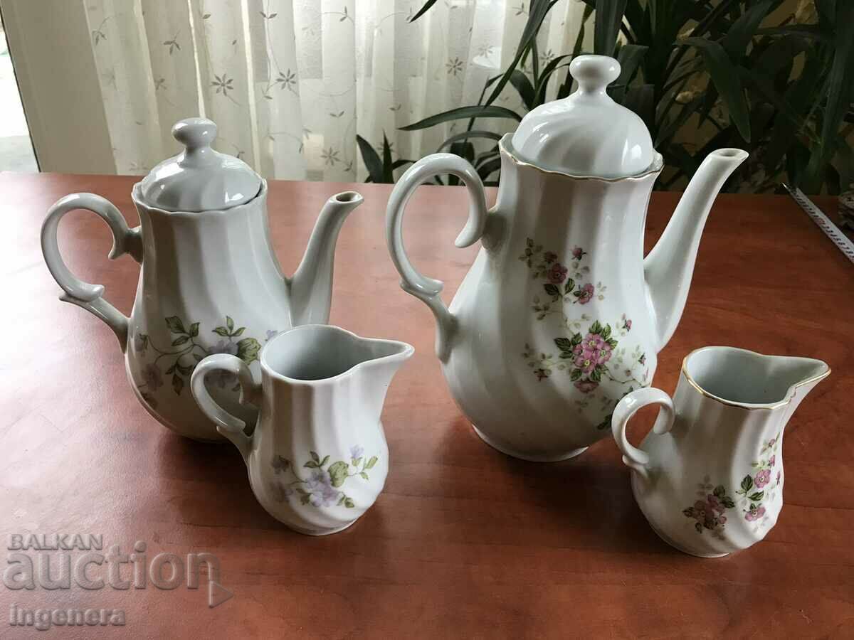 PORCELAIN KETTLE POT POT SET BULGARIA - 7