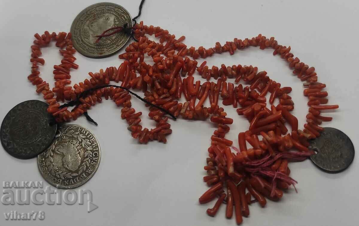 Delivery of Necklace with coral and coins Delivery of Necklace with coral and coins