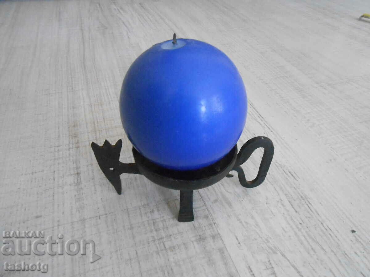 Delivery of BEAUTIFUL WROUGHT IRON CANDLESTICK !!! ROOSTER!