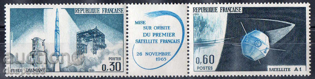 1965. Franța. Primul satelit francez.