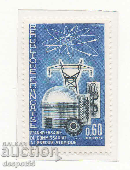 1965. France. 20 years of the Atomic Energy Commission.