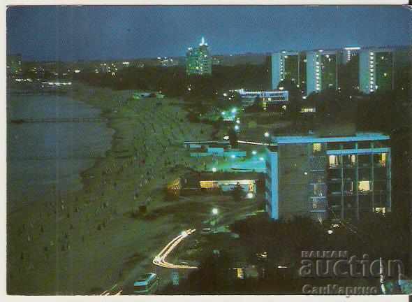 Card Bulgaria Sunny Beach Night view 1 **
