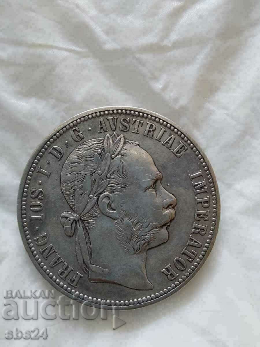 1 florin 1884 Austria-Hungary with price 100.00 BGN | € 51.13