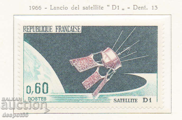 1966. Франция. Изстрелване на спътник "D1".