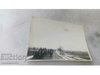 Photo Cavalrymen on the road in winter