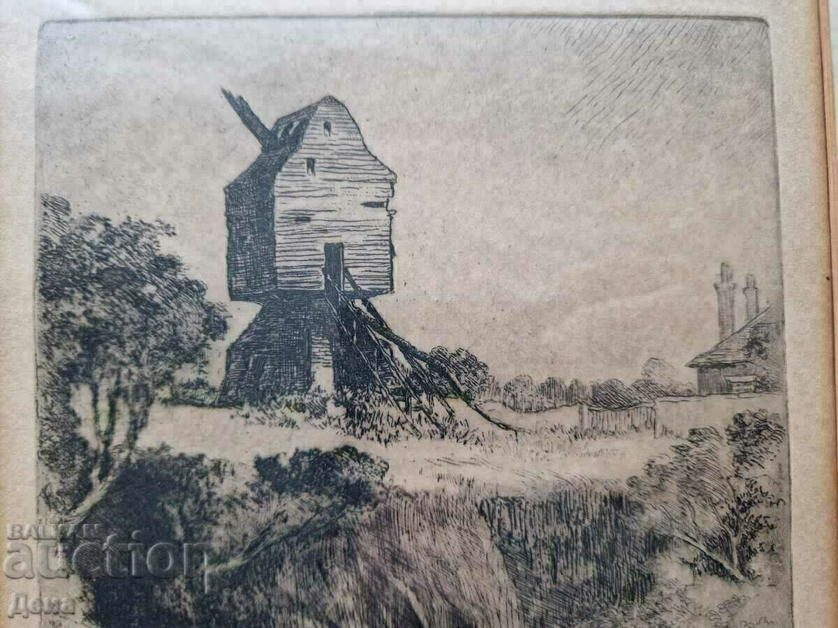 Стара западна гравюра 1916г - 5