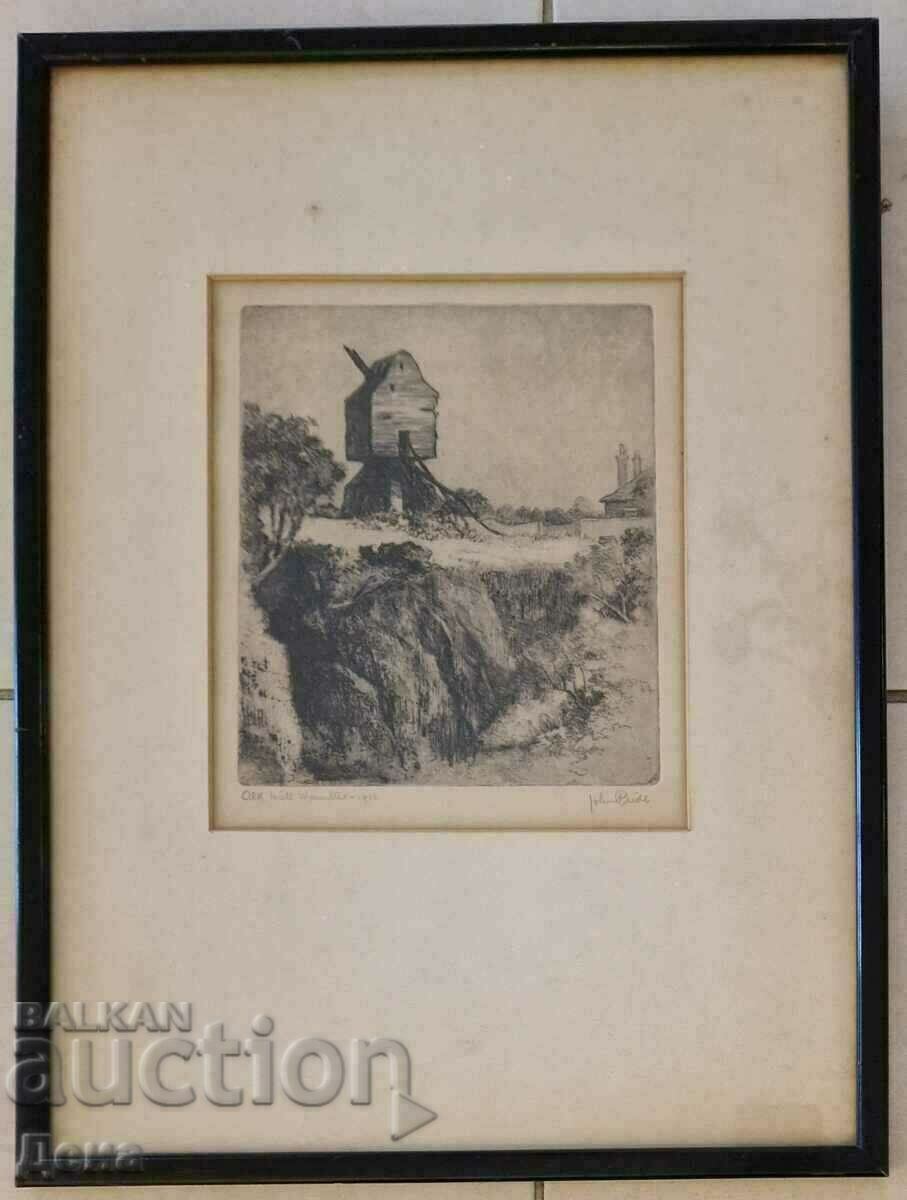 Стара западна гравюра 1916г