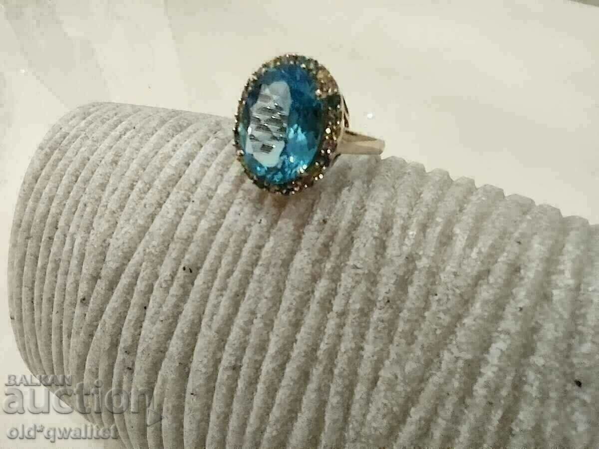 Auction GORGEOUS GOLD RING, Topaz and MULTICOLORED SAPPHIRES Auction GORGEOUS GOLD RING, Topaz and MULTICOLORED SAPPHIRES
