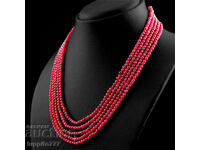 253.00 carat ruby five-step necklace