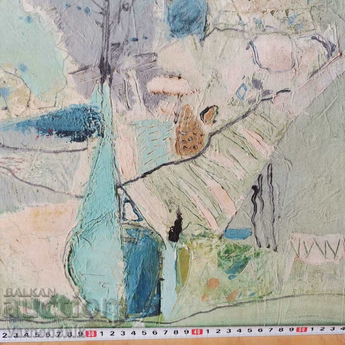 Auction Oil 55x46 cm. Modern painting, original signed Auction Oil 55x46 cm. Modern painting, original signed