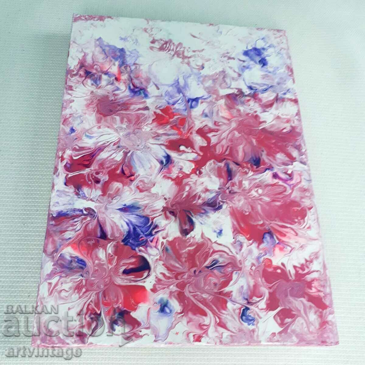 Flowers Abstract painting 34/24 cm.