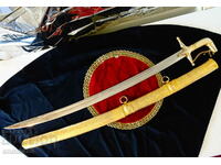 Persian saber with a handle 2 kg., thick gilding, ornaments.
