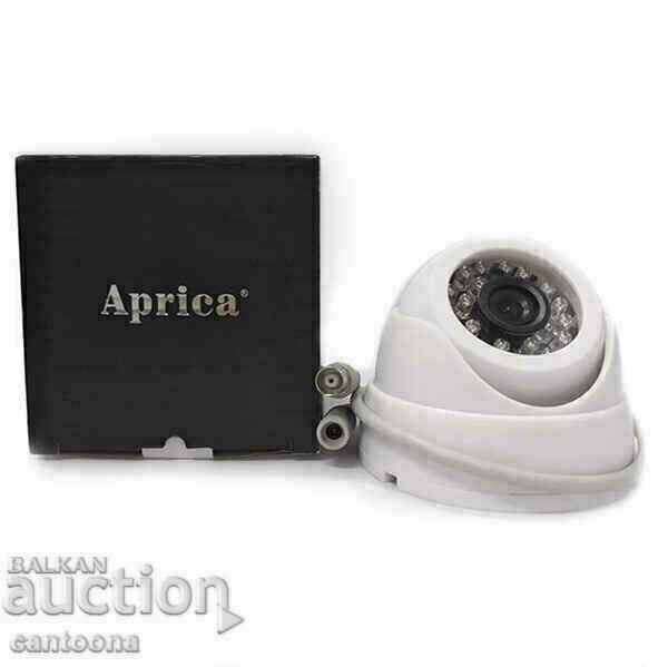 CCD IR Camera Aprica 1200TVL, 3.6mm, for indoor and outdoor with price 19.99 BGN | € 10.22