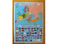 Harta țărilor europene; manualul elevului.
