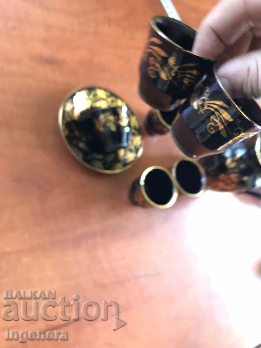 PAhare pentru ghiveci din ceramica pentru brandia placata cu aur - 5