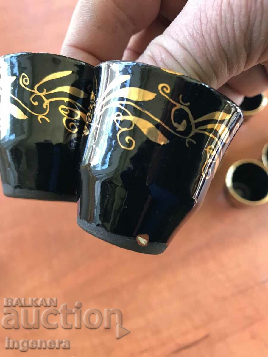 PAhare pentru ghiveci din ceramica pentru brandia placata cu aur - 6