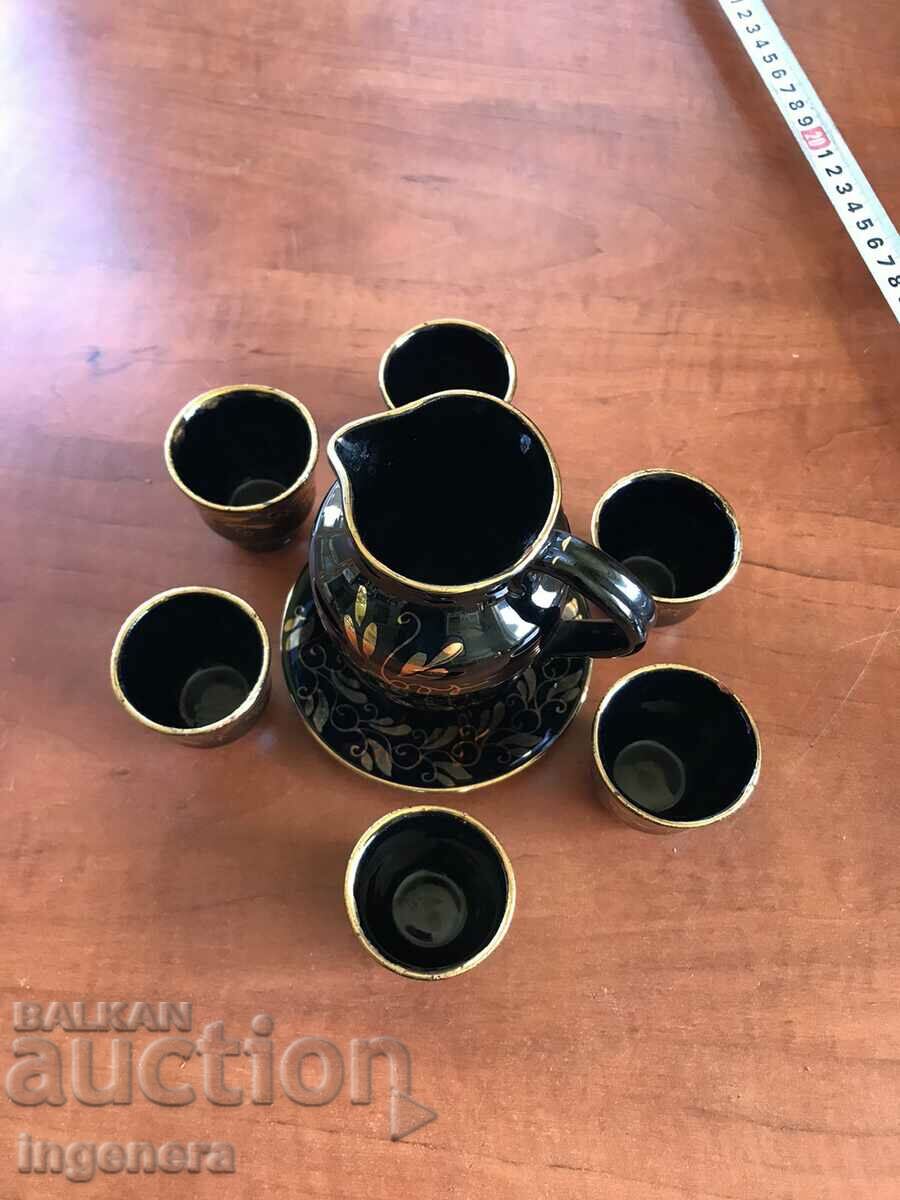 PAhare pentru ghiveci din ceramica pentru brandia placata cu aur