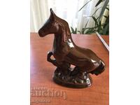 TROJAN POTTERY FROM THE 70'S SOUVENIR HORSE FIGURE