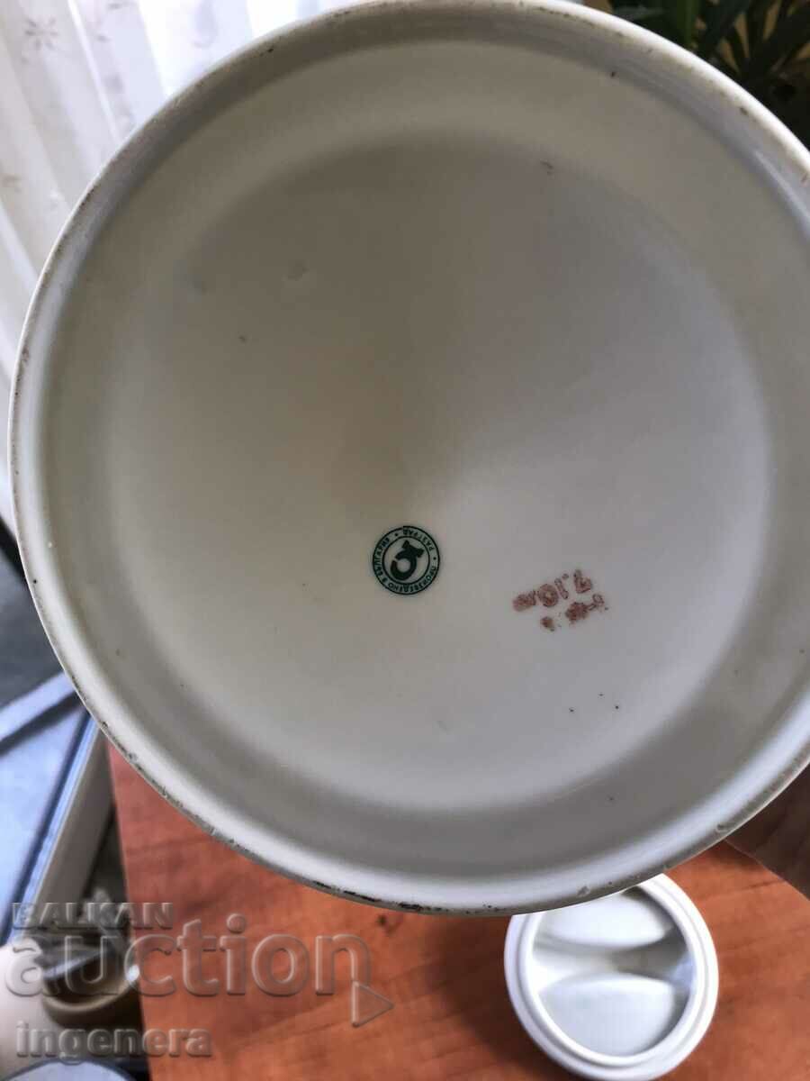 PORCELAIN BOWL AND OTHER BOWL WITH LID BULGARIA - 6 PORCELAIN BOWL AND OTHER BOWL WITH LID BULGARIA - 6