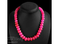 597.00 carat single row ruby necklace