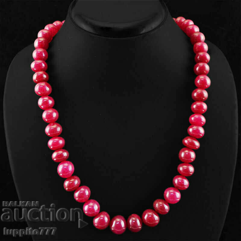 420.00 carat single row ruby necklace