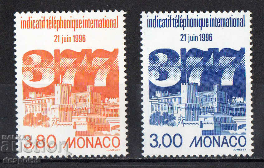 1996. Monaco. Enter the international dialing code 377.
