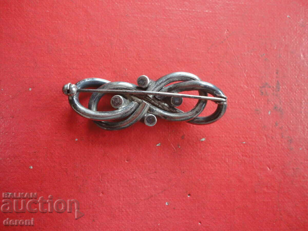 A superb Art Deco 835 silver brooch - 5 A superb Art Deco 835 silver brooch - 5