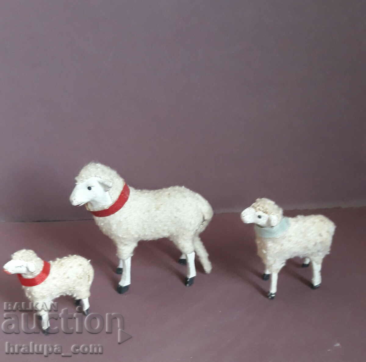 Old set of figures sheep lambs Papier mache with price 30.00 BGN | € 15.34 Old set of figures sheep lambs Papier mache with price 30.00 BGN | € 15.34