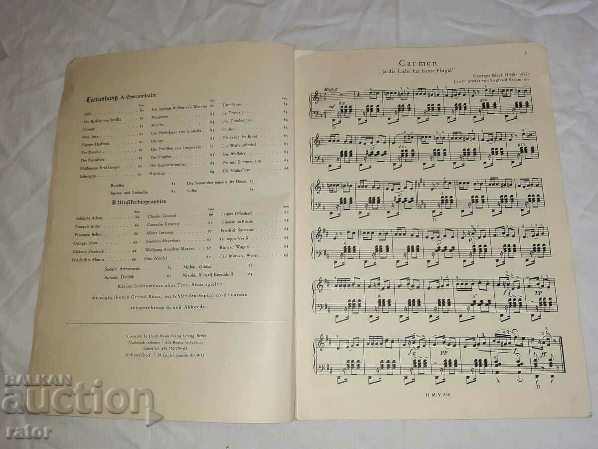Delivery of Old scores, scores, schools, sheet music, ACCORDION