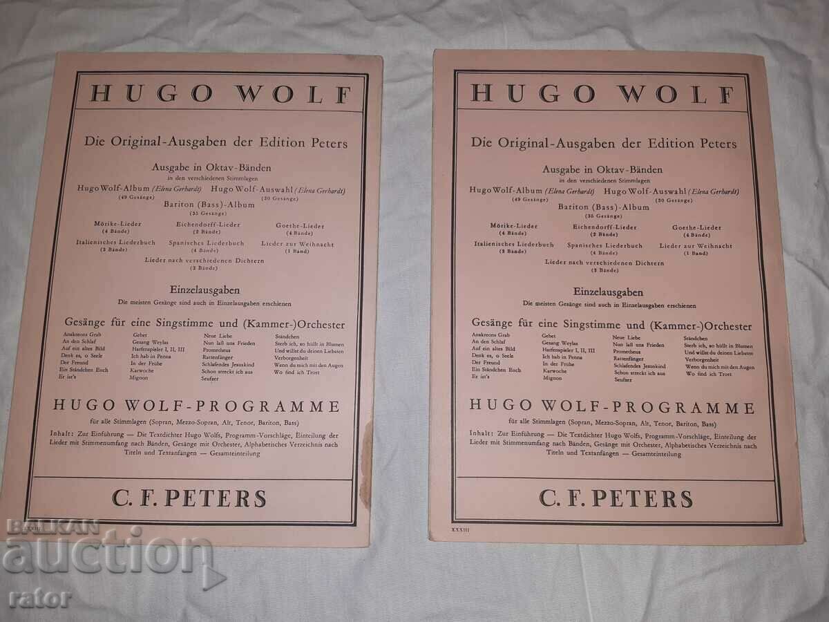 Livrarea Partituri vechi, partituri, școli, partituri, WOLF, Germania