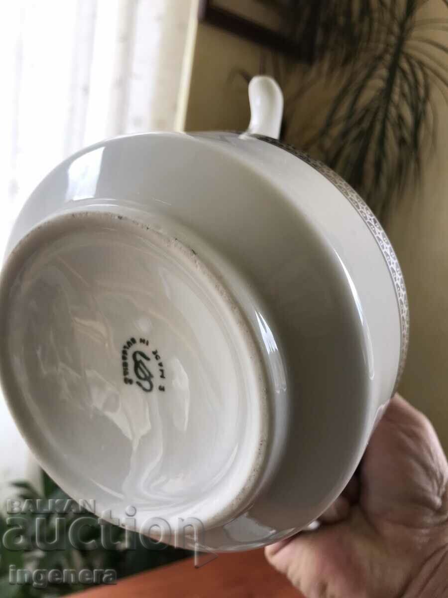 PORCELAIN SERVICE POT CUP PLATE BULGARIA - 7 PORCELAIN SERVICE POT CUP PLATE BULGARIA - 7