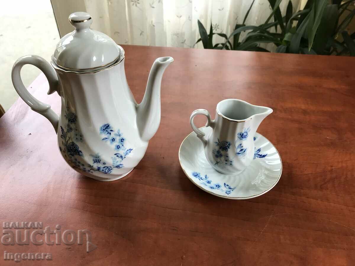 Delivery of BULGARIA PORCELAIN POT POT KETTLE SET