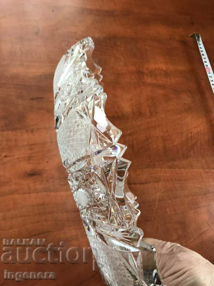 CRYSTAL MASSIVE FRUCTIERA BOWL OVAL CANDY DISH FROM SOCA - 6 CRYSTAL MASSIVE FRUCTIERA BOWL OVAL CANDY DISH FROM SOCA - 6