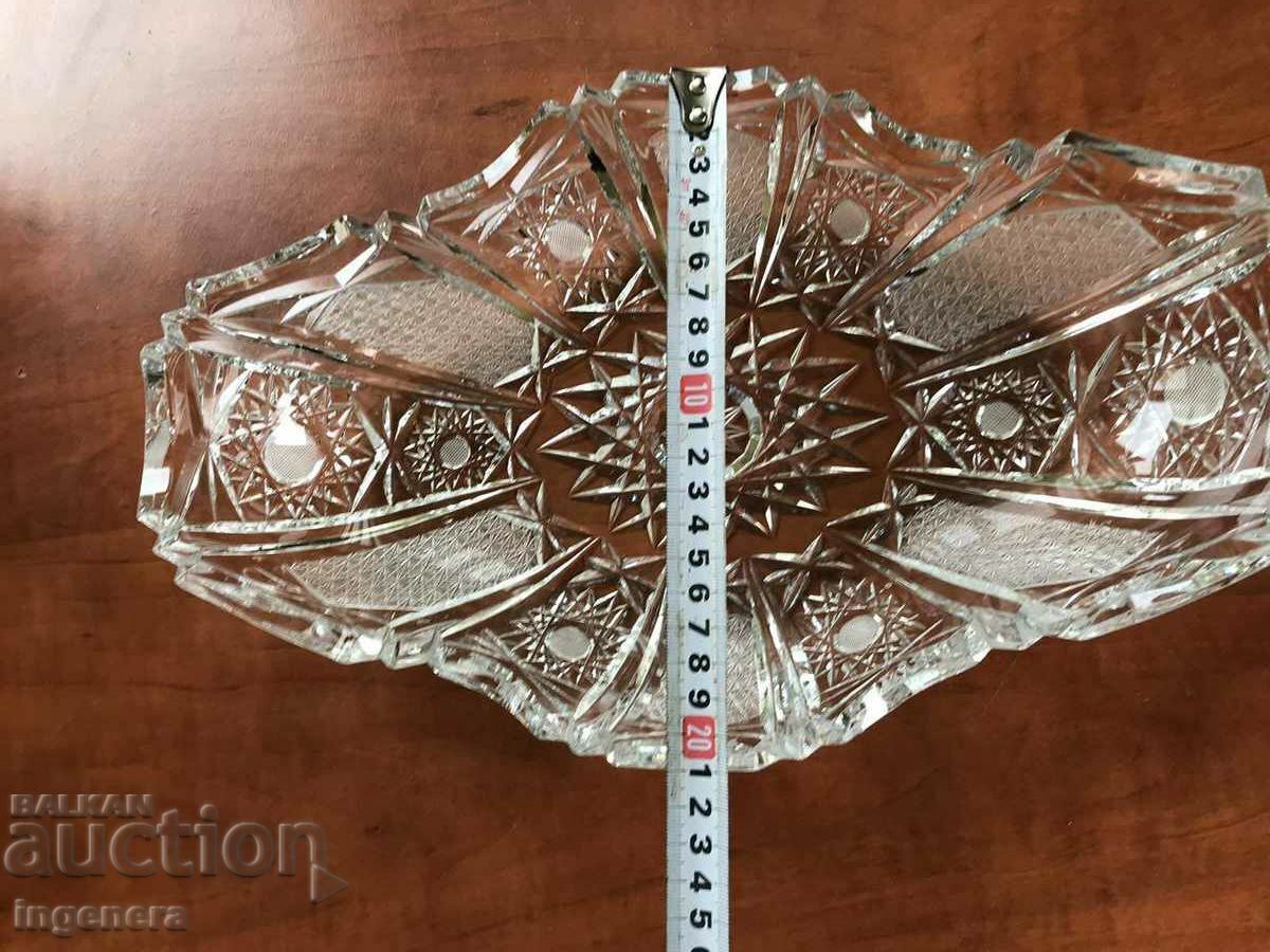 CRYSTAL MASSIVE FRUCTIERA BOWL OVAL CANDY DISH FROM SOCA - 7 CRYSTAL MASSIVE FRUCTIERA BOWL OVAL CANDY DISH FROM SOCA - 7