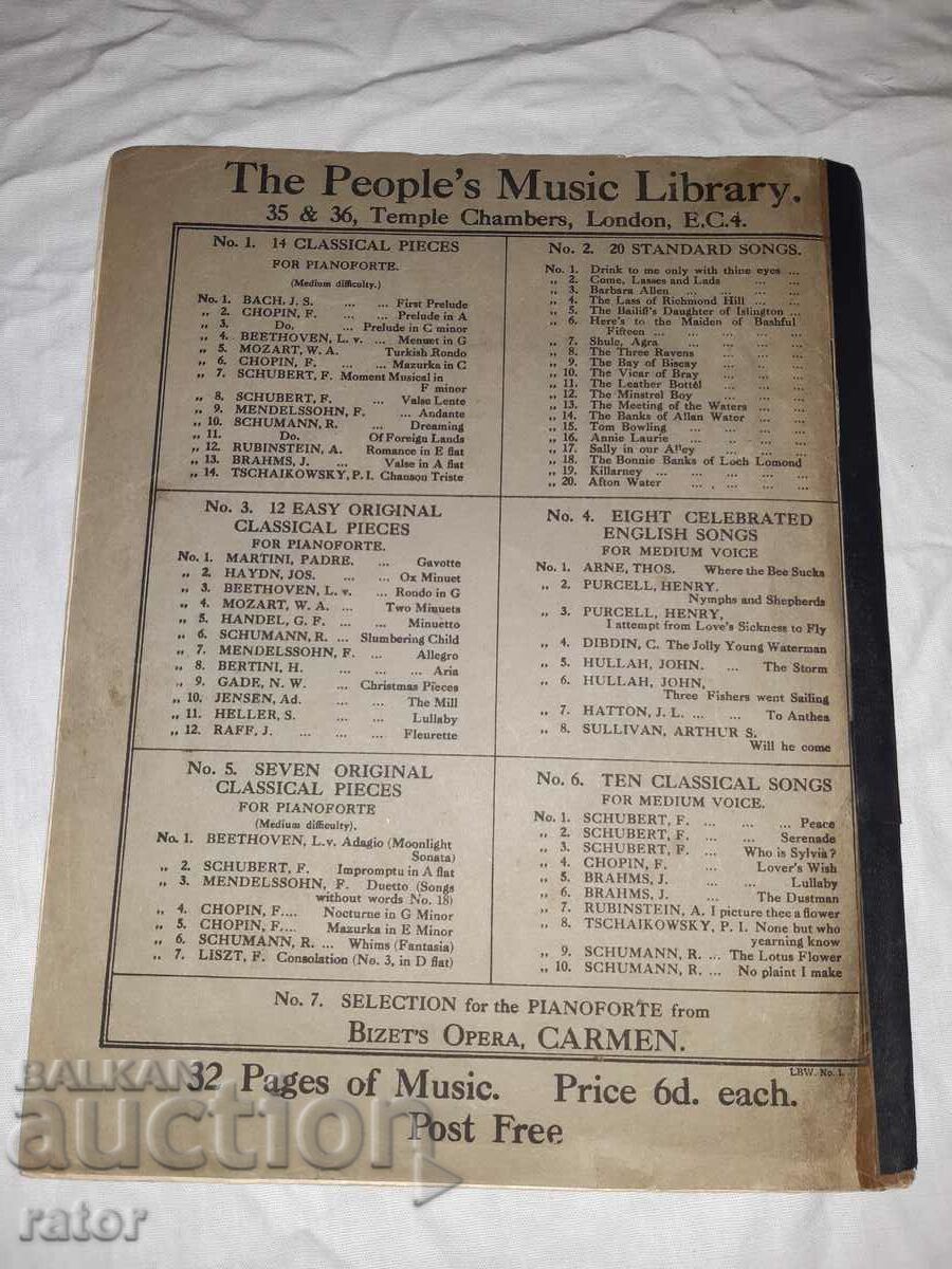 Old scores, sheet music, schools, sheet music, SONGS ENGLAND - 5 Old scores, sheet music, schools, sheet music, SONGS ENGLAND - 5