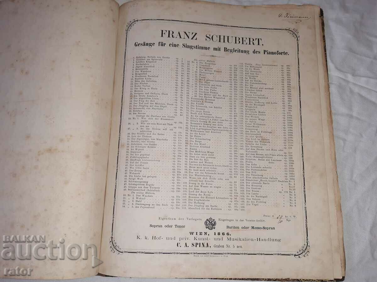 Partituri foarte vechi, partituri, scoli, partituri - 1866 - 5