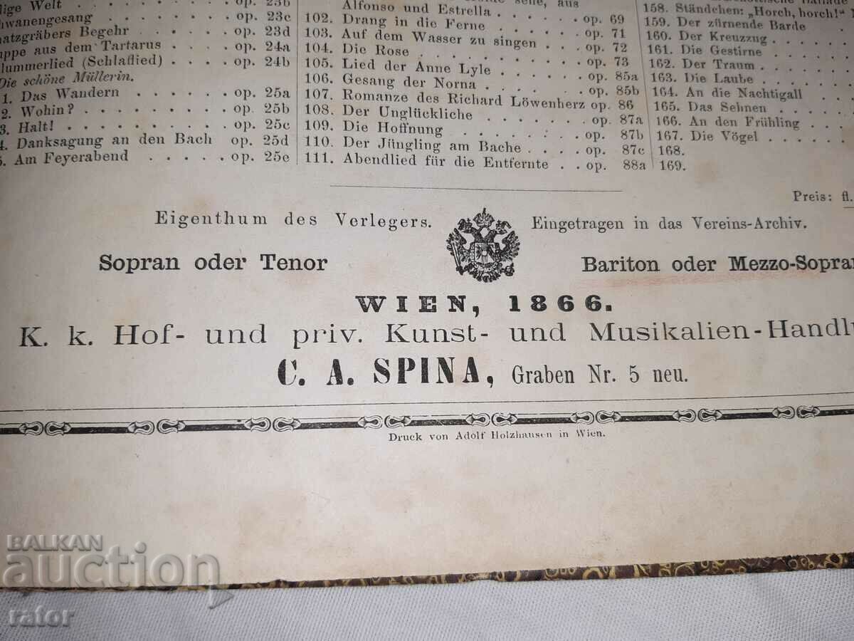 Partituri foarte vechi, partituri, scoli, partituri - 1866 - 6