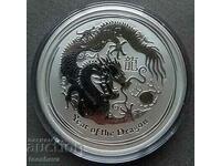 10 OZ SILVER 2012- YEAR OF THE DRAGON-LUNAR- AUSTRALIA