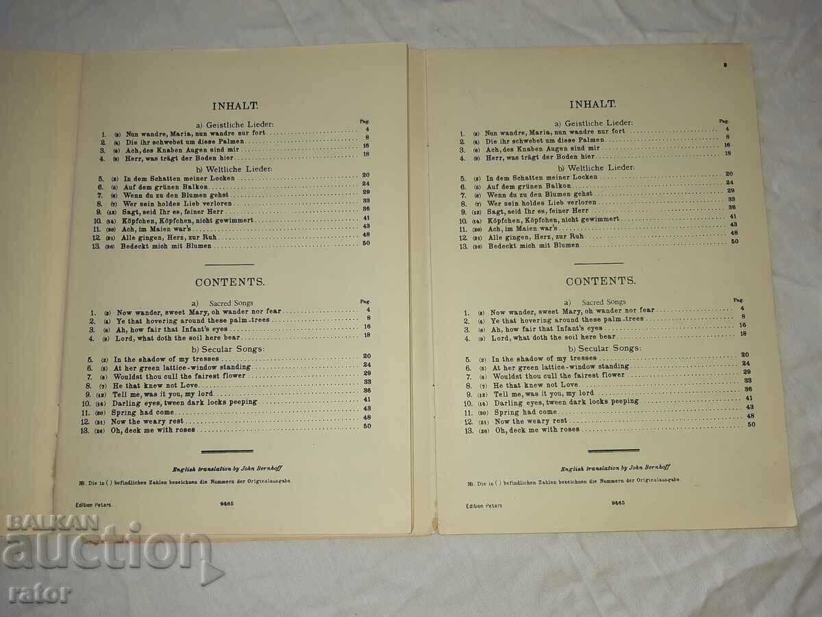 Auction Old scores, scores, schools, sheet music HUGO WOLF Auction Old scores, scores, schools, sheet music HUGO WOLF