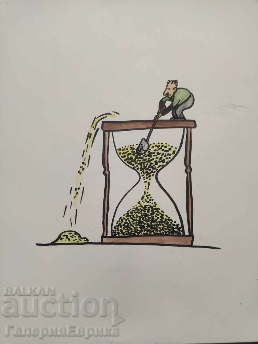 Auction Cartoon colored pencils on expensive paper with print Auction Cartoon colored pencils on expensive paper with print