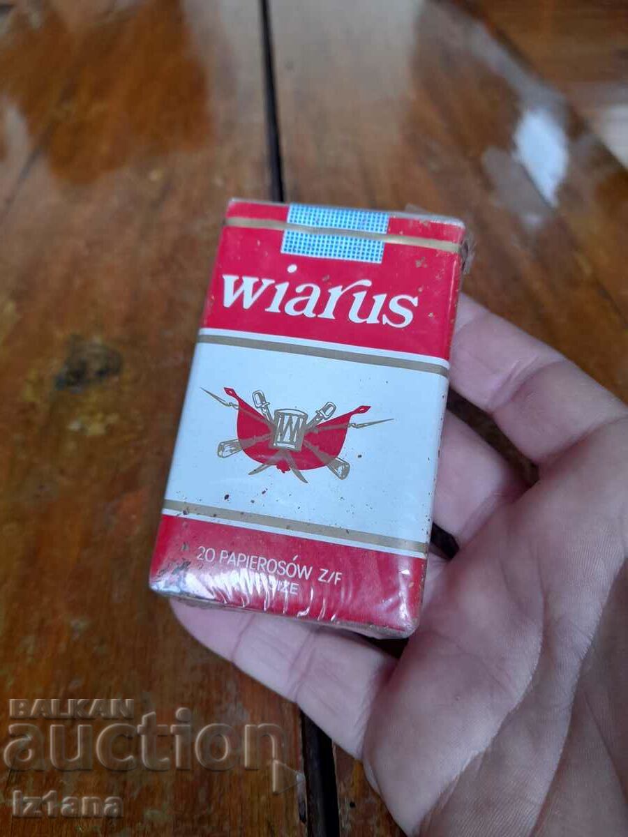 An old box of Wiarus cigarettes with price 50.00 BGN | € 25.56 An old box of Wiarus cigarettes with price 50.00 BGN | € 25.56