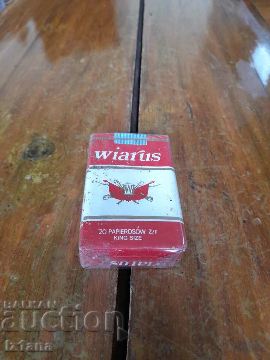 An old box of Wiarus cigarettes