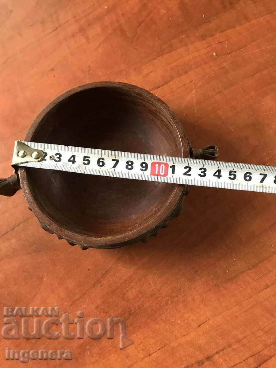 BOWL NUTS CANDY WOOD AND LEATHER - 5 BOWL NUTS CANDY WOOD AND LEATHER - 5